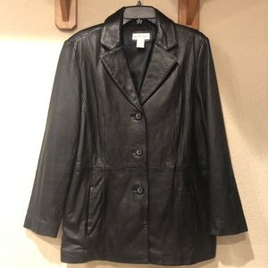 Women’s Merona black leather jacket